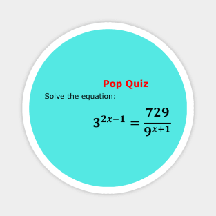 Pop Quiz Exponential Function Magnet